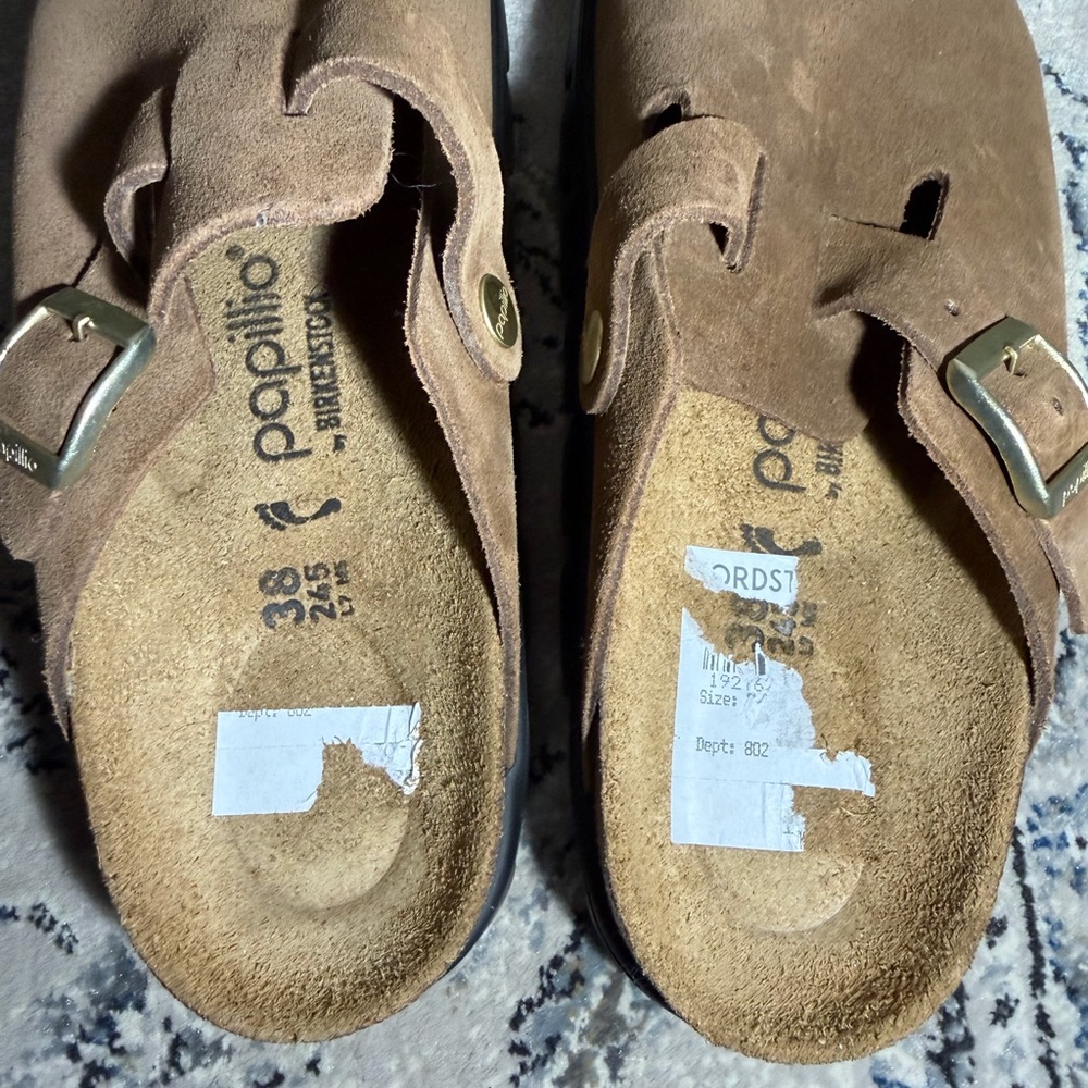Birkenstock Papilio Boston Chunky Suede Clogs - Picture 8 of 11